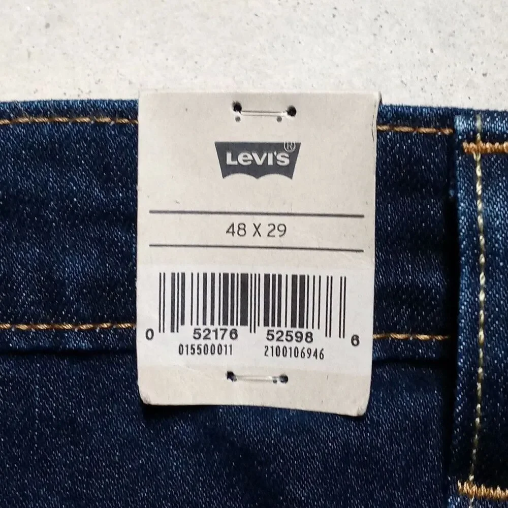 NWT Levis 550 Jeans Size 48x29 Relaxed Tapered Mid Rise Stretch Denim